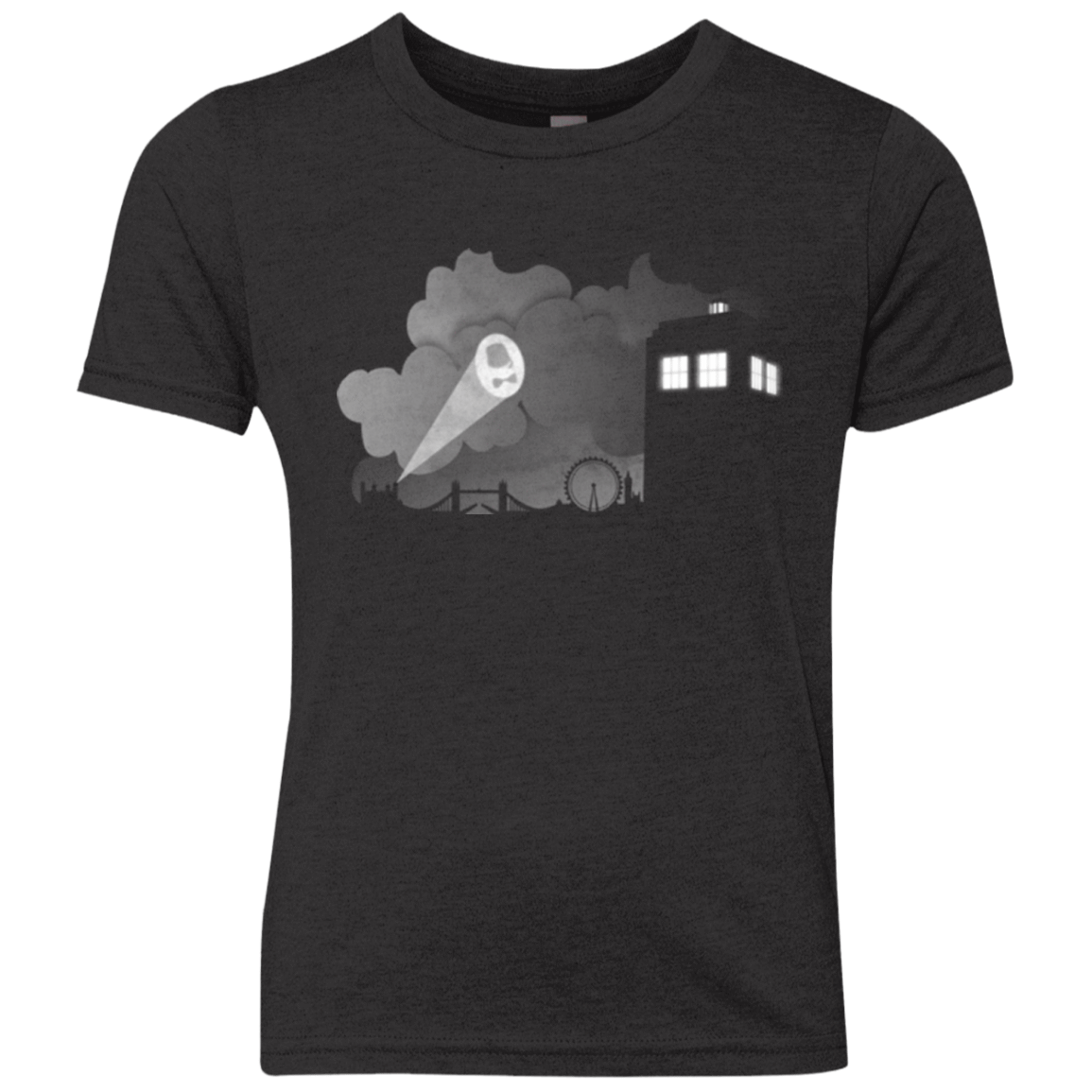 T-Shirts Vintage Black / YXS Bat Tardis Youth Triblend T-Shirt