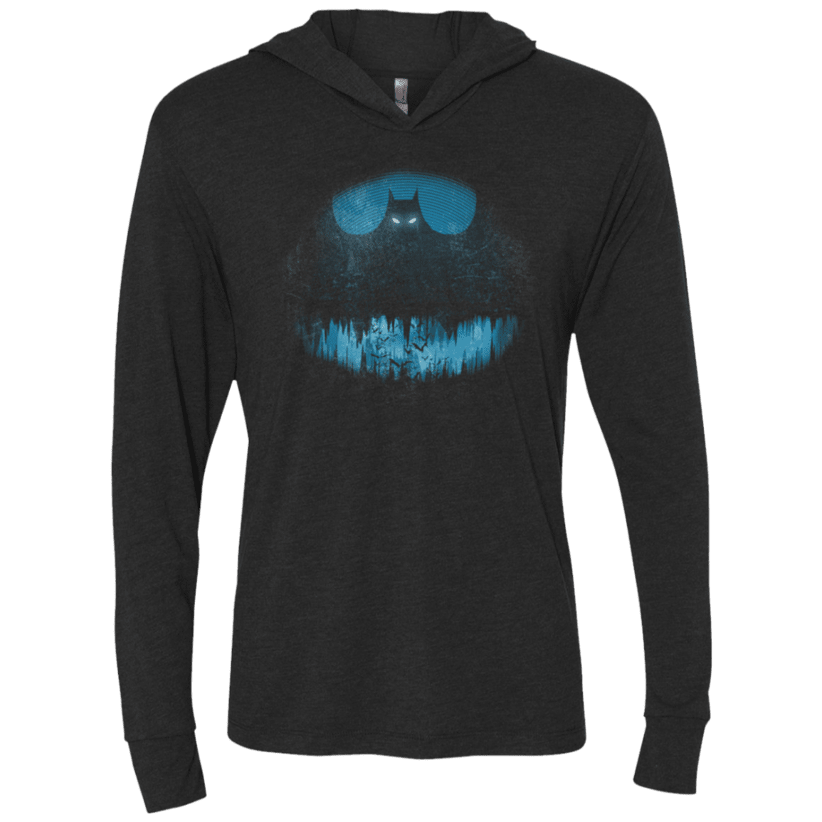 T-Shirts Vintage Black / X-Small Batcave Triblend Long Sleeve Hoodie Tee