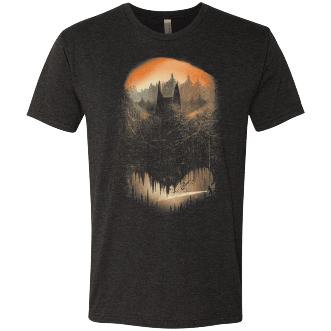 T-Shirts Vintage Black / Small Batcaving Orange Version Men's Triblend T-Shirt