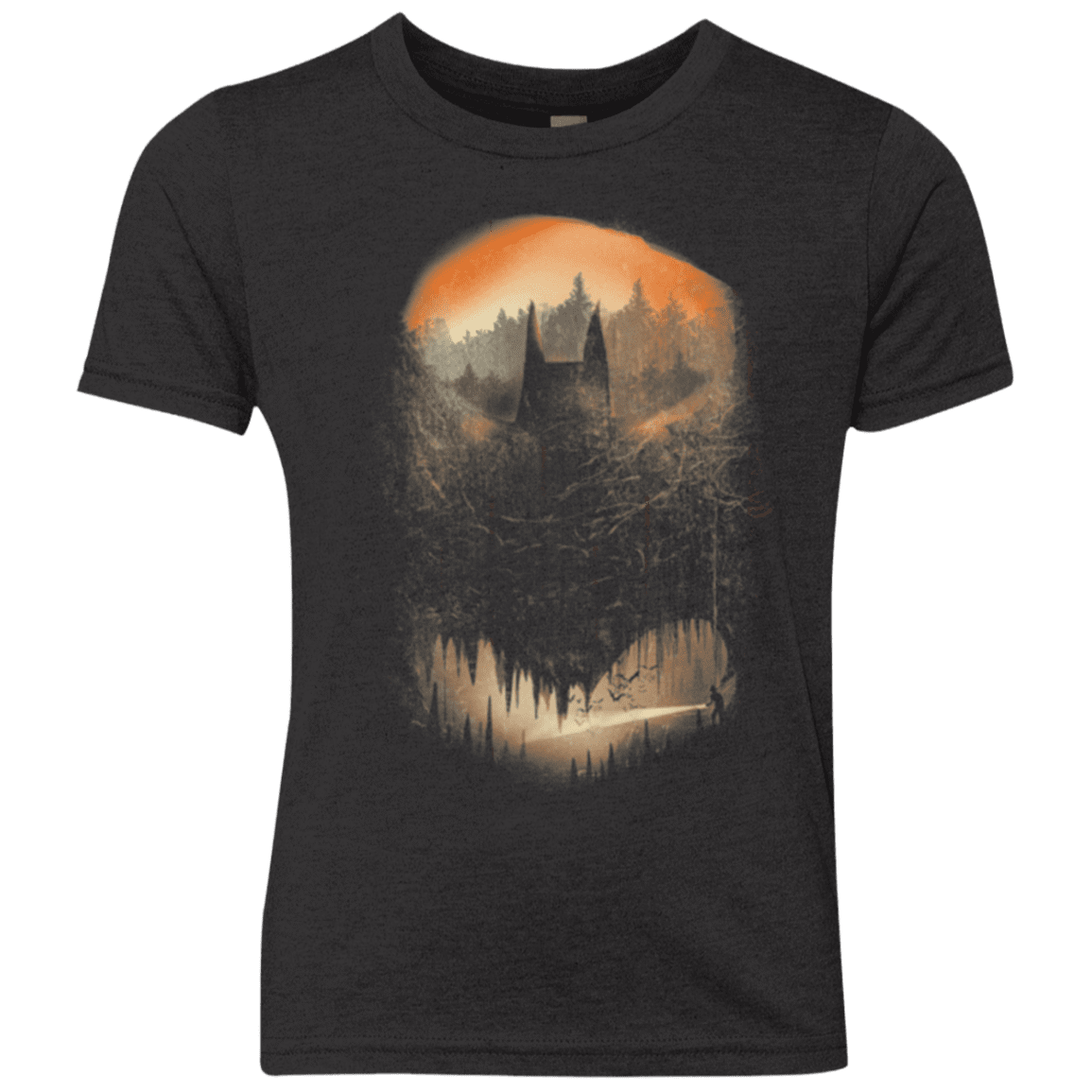 Batcaving Orange Version Youth Triblend T-Shirt