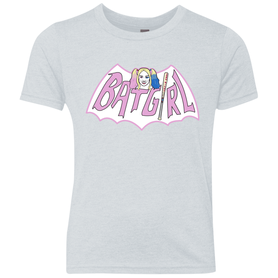 T-Shirts Heather White / YXS Batgirl Youth Triblend T-Shirt