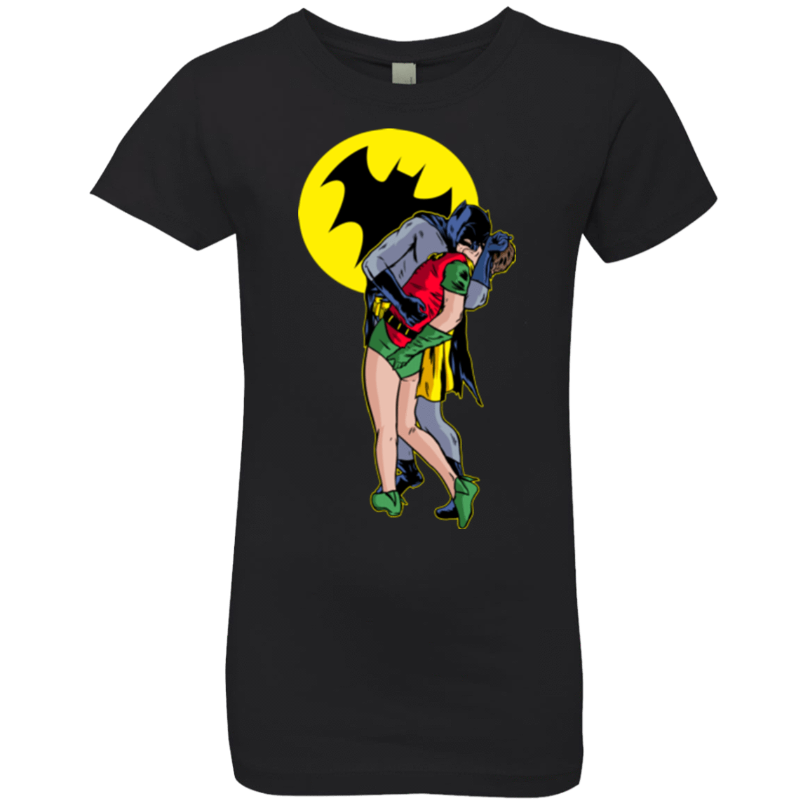 T-Shirts Black / YXS Batkiss Signal Girls Premium T-Shirt