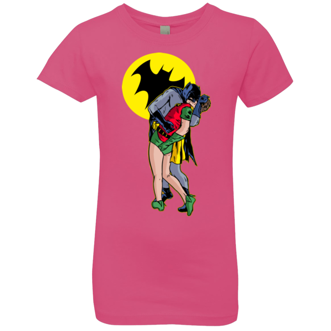 T-Shirts Hot Pink / YXS Batkiss Signal Girls Premium T-Shirt