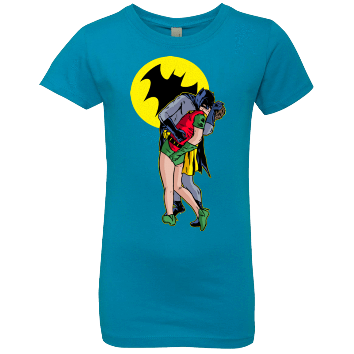 T-Shirts Turquoise / YXS Batkiss Signal Girls Premium T-Shirt