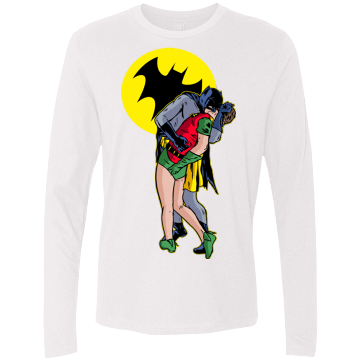 T-Shirts White / Small Batkiss Signal Men's Premium Long Sleeve