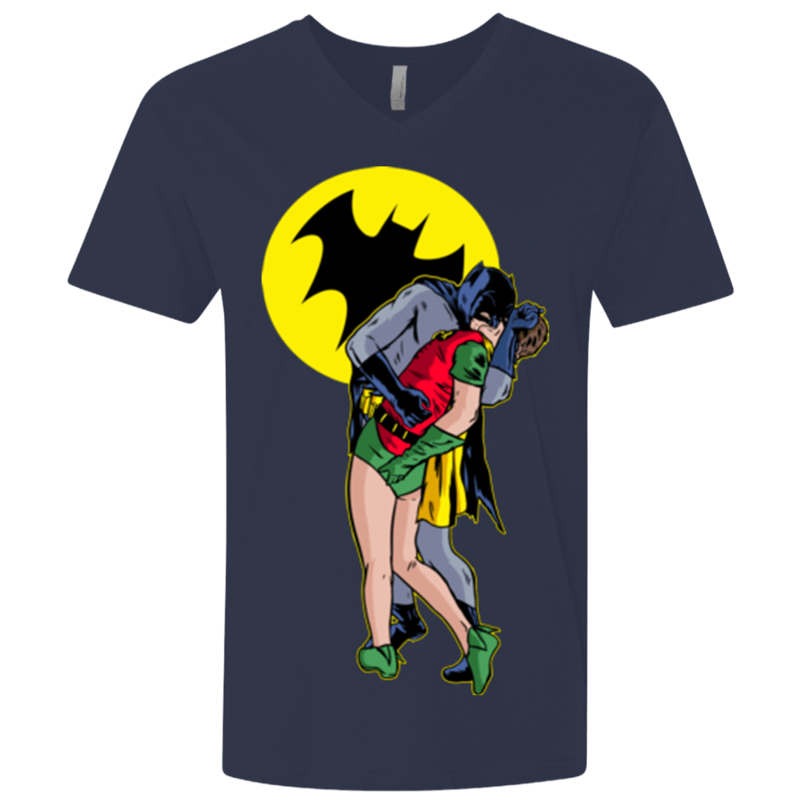 T-Shirts Midnight Navy / X-Small Batkiss Signal Men's Premium V-Neck