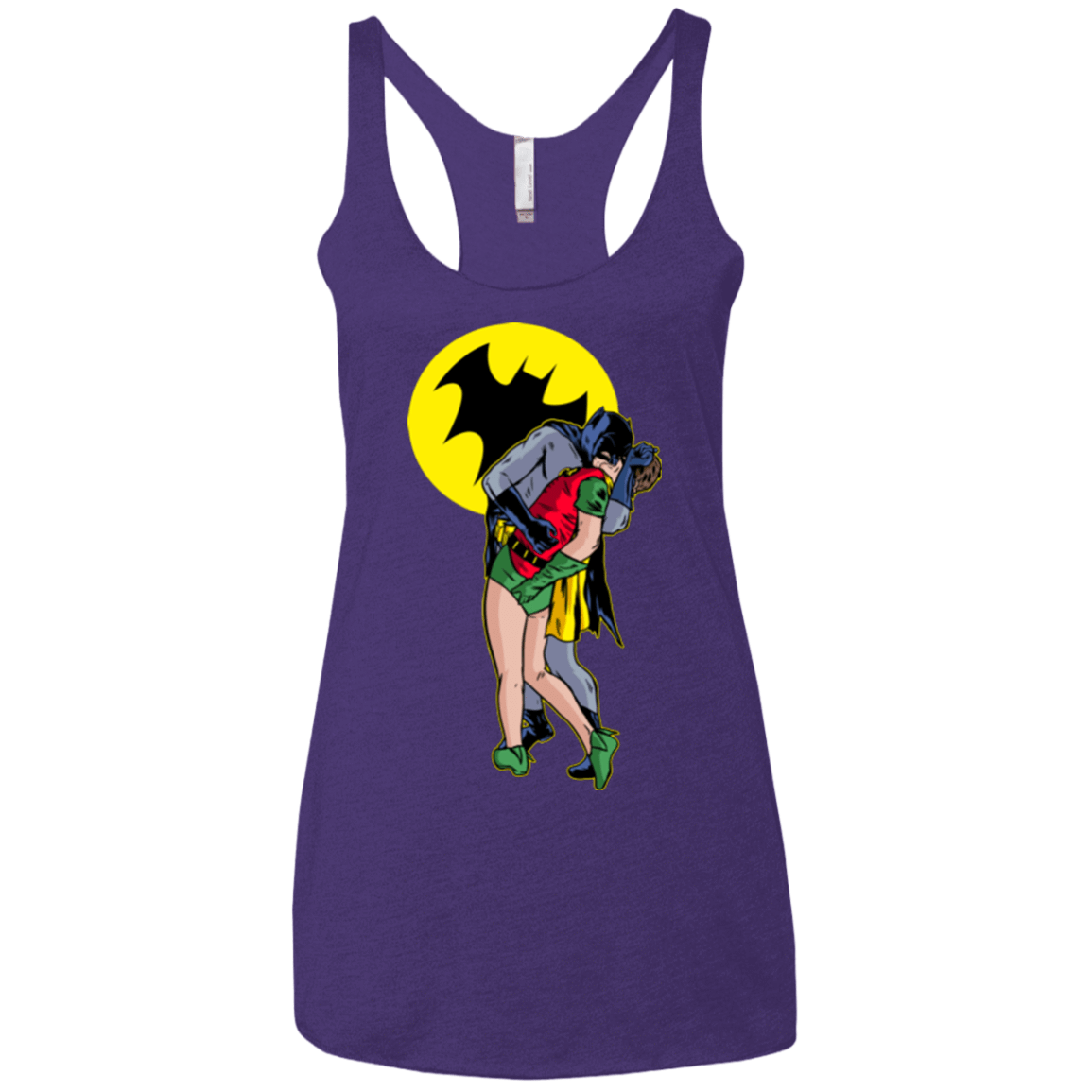 T-Shirts Purple / X-Small Batkiss Signal Women's Triblend Racerback Tank