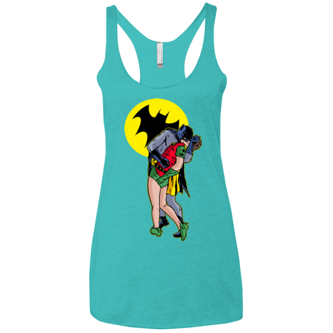 T-Shirts Tahiti Blue / X-Small Batkiss Signal Women's Triblend Racerback Tank