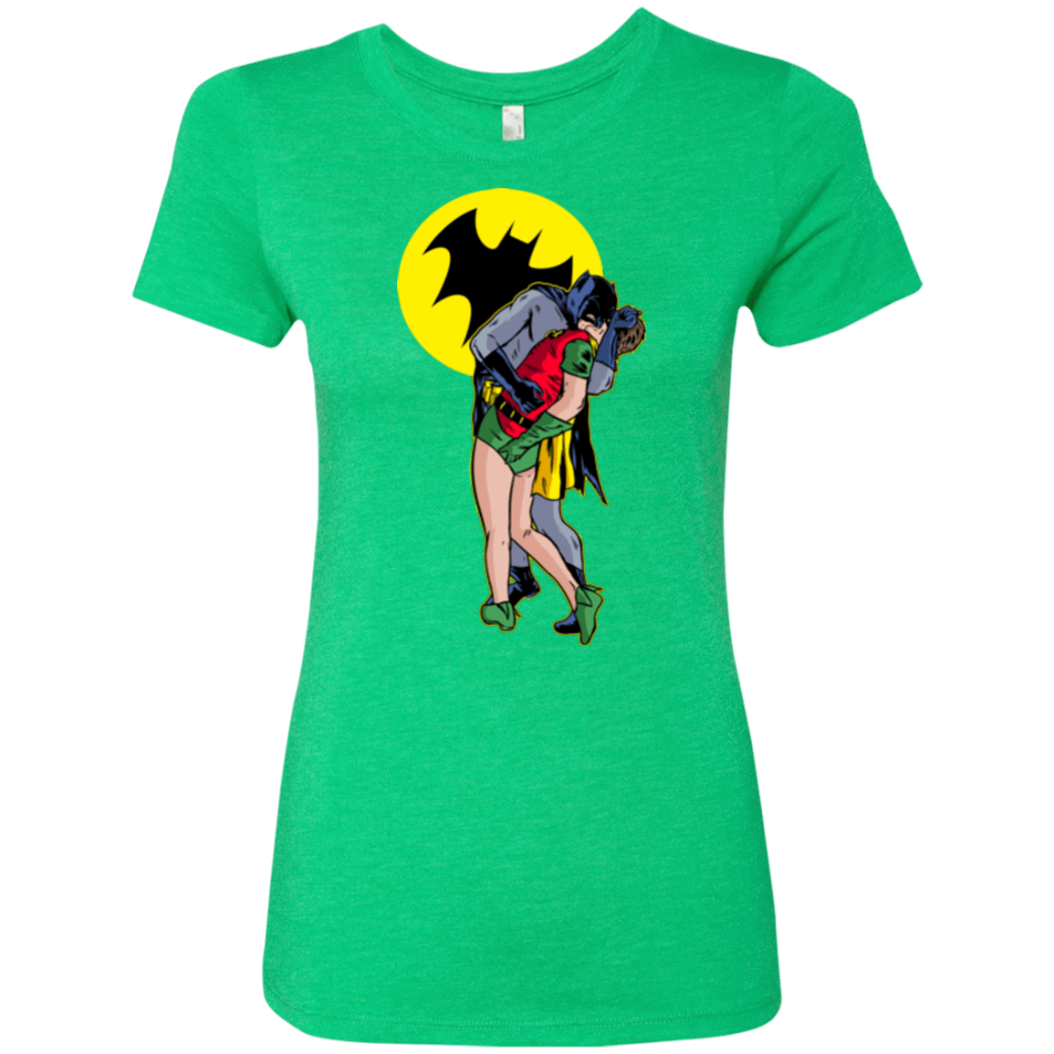 T-Shirts Envy / Small Batkiss Signal Women's Triblend T-Shirt