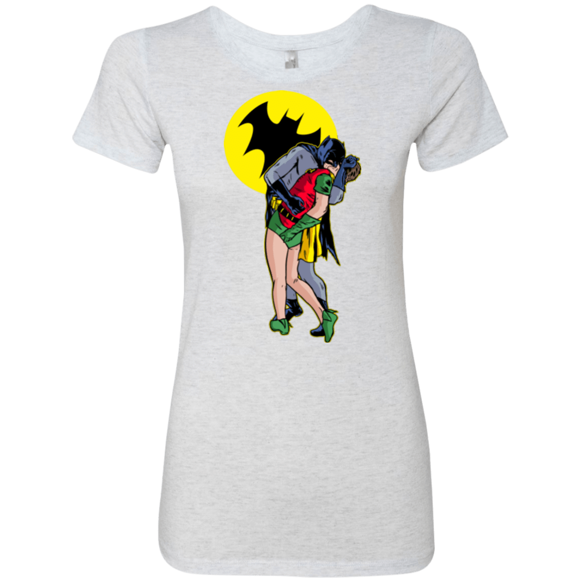T-Shirts Heather White / Small Batkiss Signal Women's Triblend T-Shirt