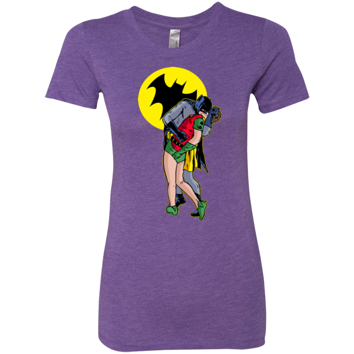 T-Shirts Purple Rush / Small Batkiss Signal Women's Triblend T-Shirt