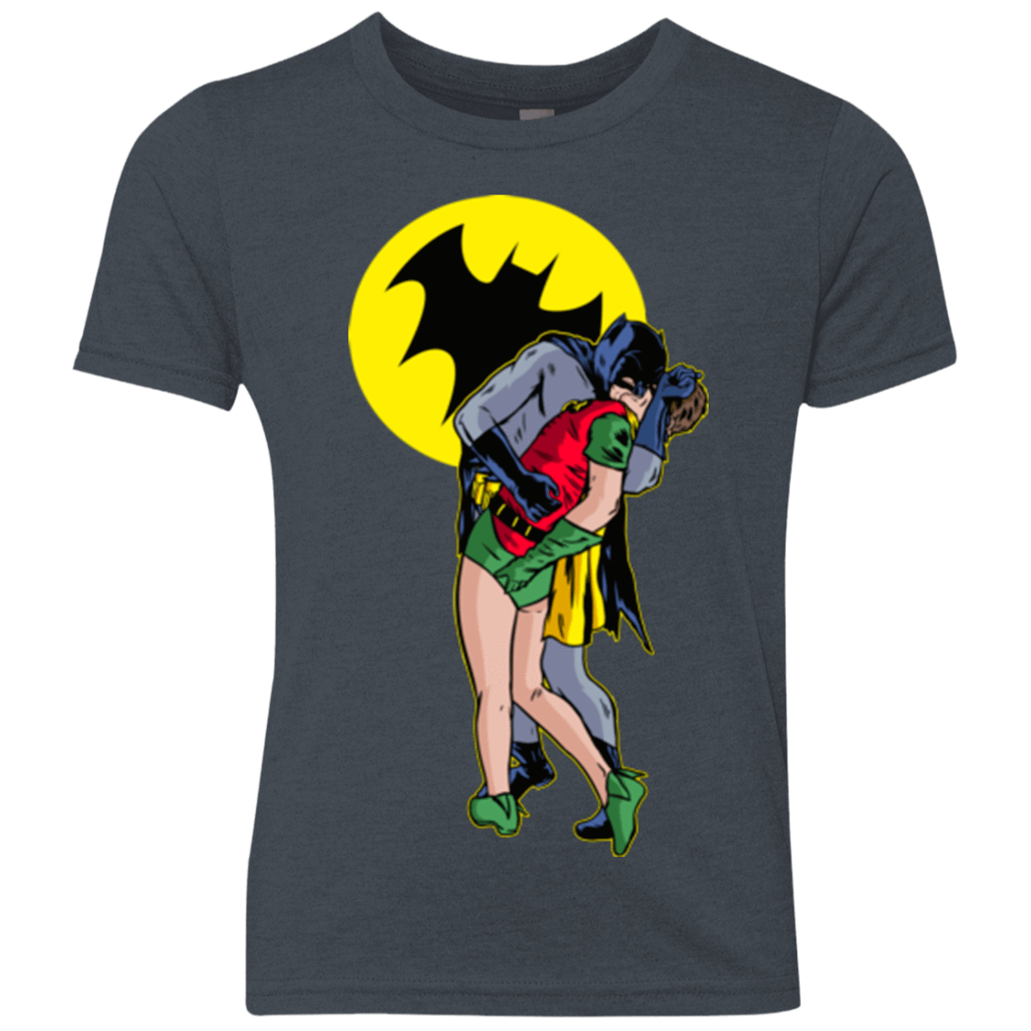 T-Shirts Vintage Navy / YXS Batkiss Signal Youth Triblend T-Shirt