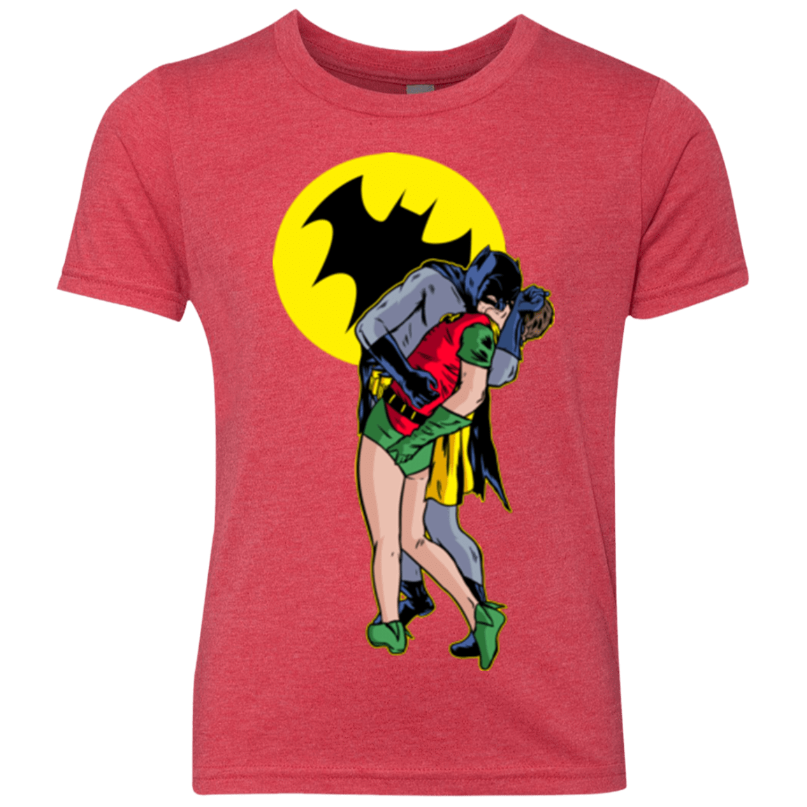 T-Shirts Vintage Red / YXS Batkiss Signal Youth Triblend T-Shirt