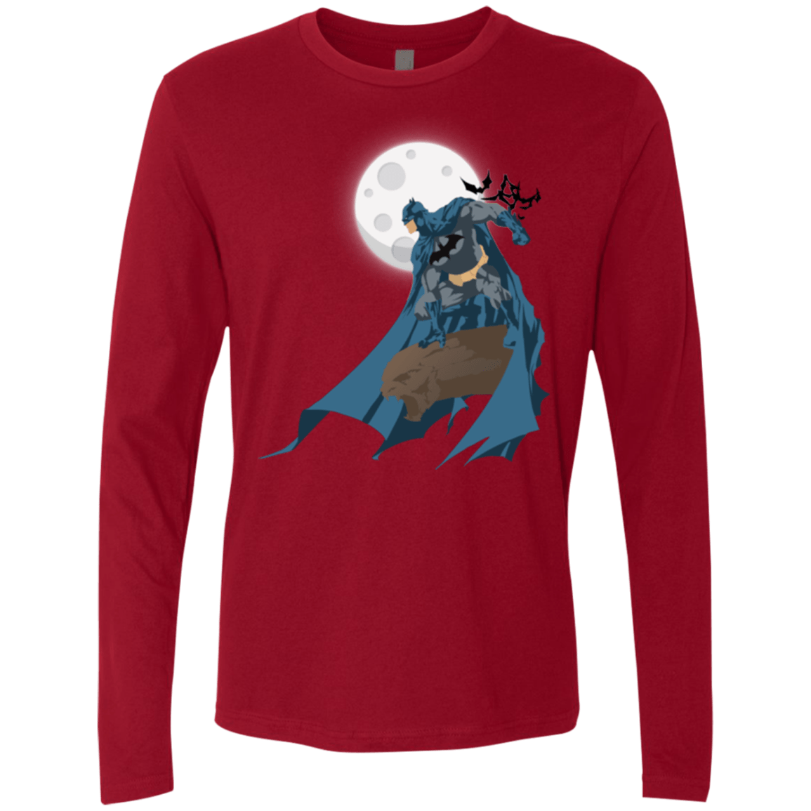 T-Shirts Cardinal / Small Batman Men's Premium Long Sleeve