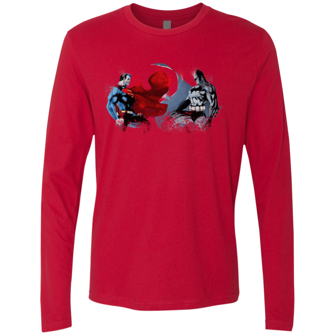 T-Shirts Red / Small Batman vs Superman Men's Premium Long Sleeve