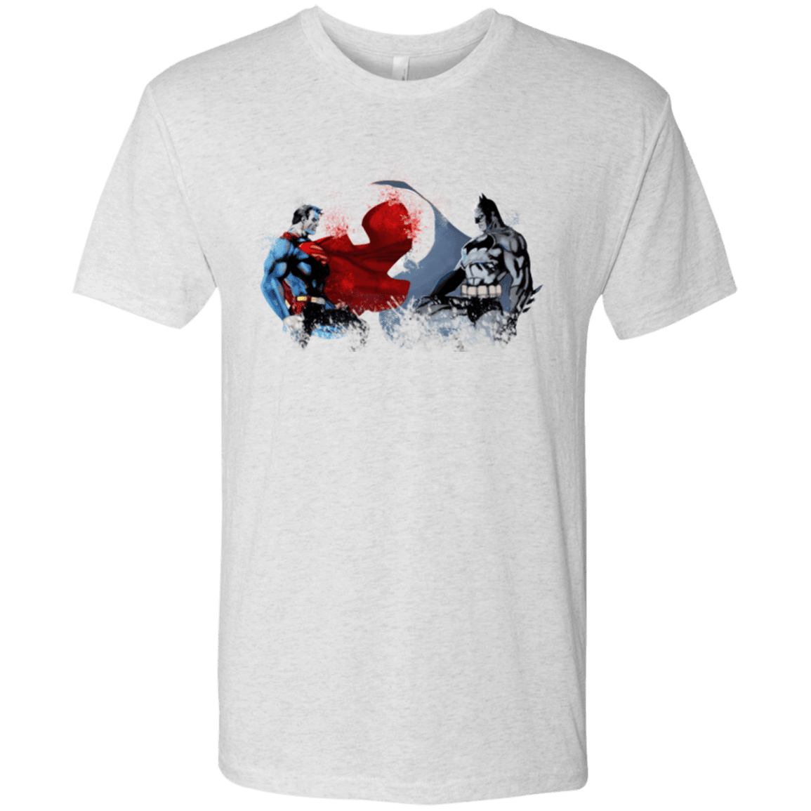T-Shirts Heather White / Small Batman vs Superman Men's Triblend T-Shirt
