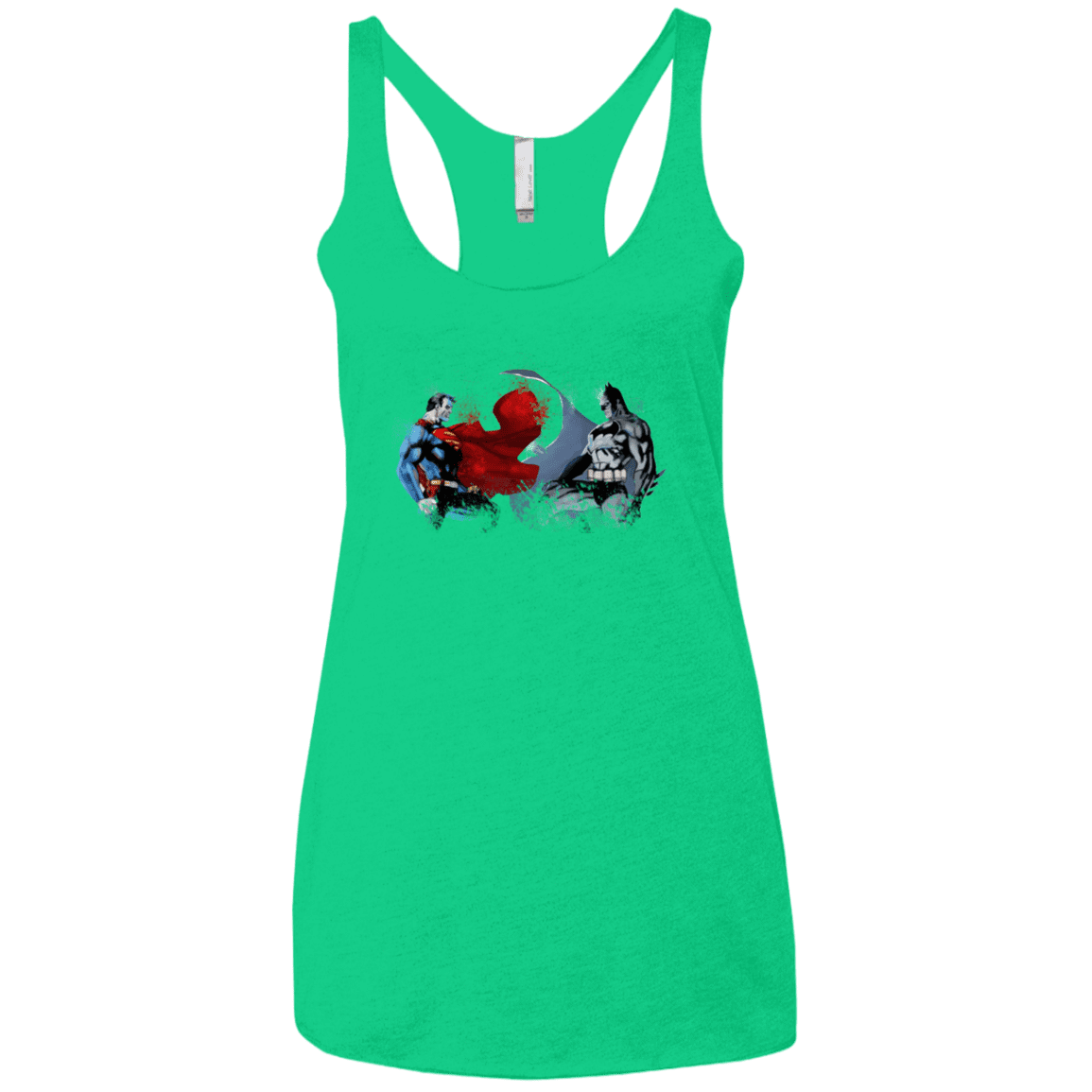 T-Shirts Envy / X-Small Batman vs Superman Women's Triblend Racerback Tank