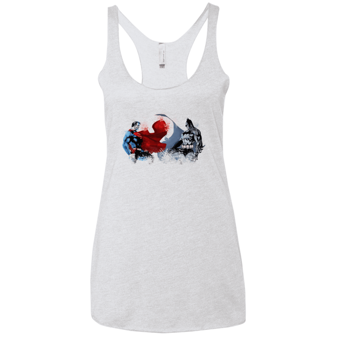 T-Shirts Heather White / X-Small Batman vs Superman Women's Triblend Racerback Tank