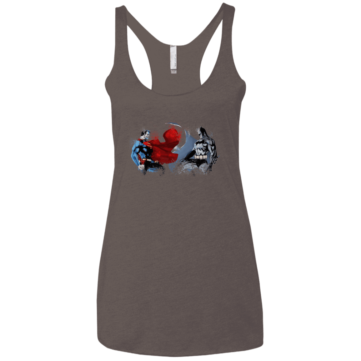 T-Shirts Macchiato / X-Small Batman vs Superman Women's Triblend Racerback Tank
