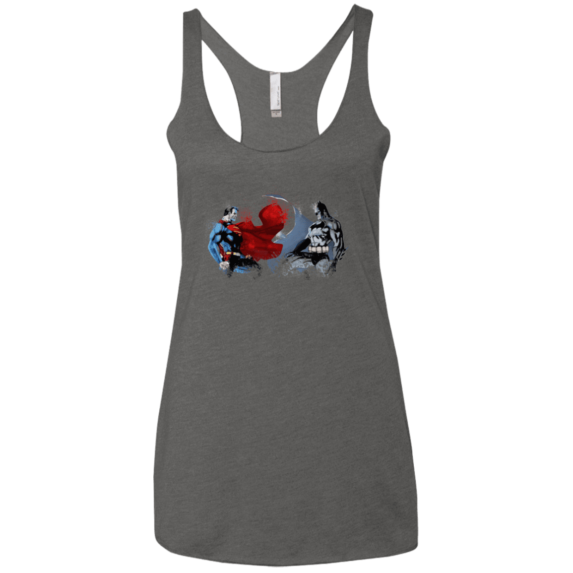 T-Shirts Premium Heather / X-Small Batman vs Superman Women's Triblend Racerback Tank