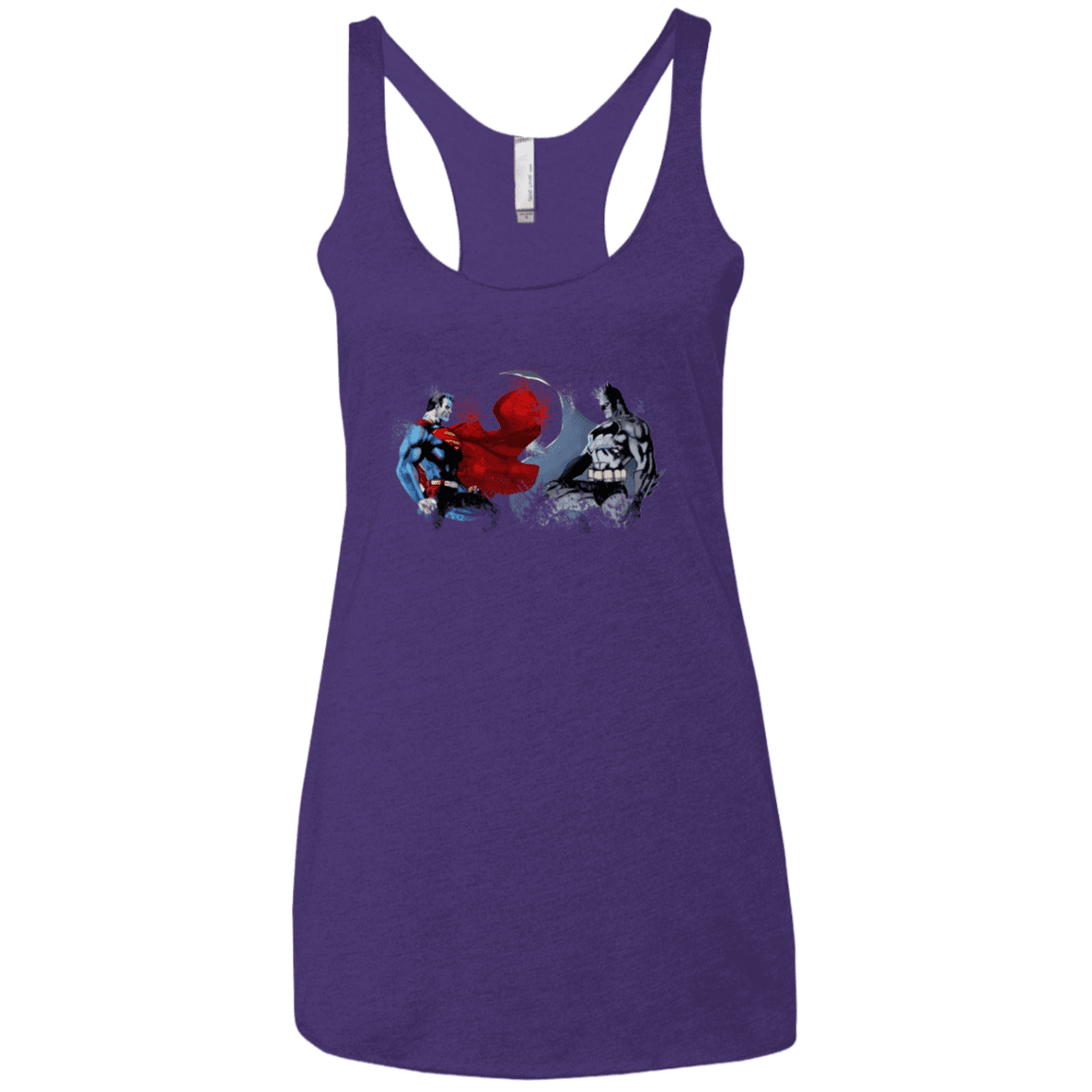T-Shirts Purple Rush / X-Small Batman vs Superman Women's Triblend Racerback Tank