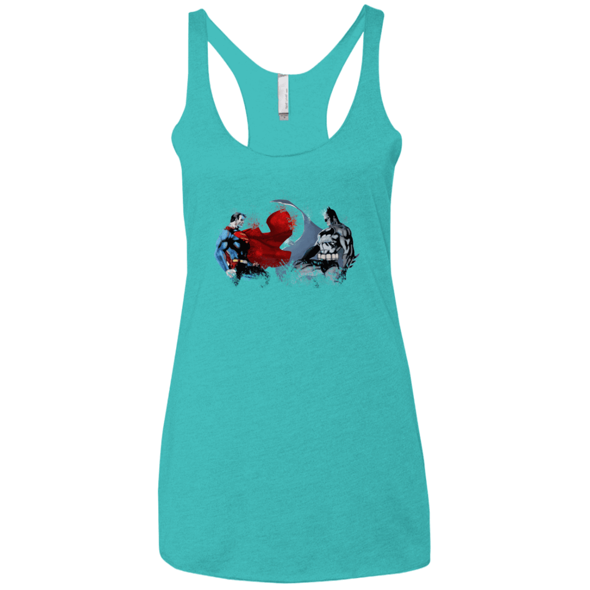T-Shirts Tahiti Blue / X-Small Batman vs Superman Women's Triblend Racerback Tank