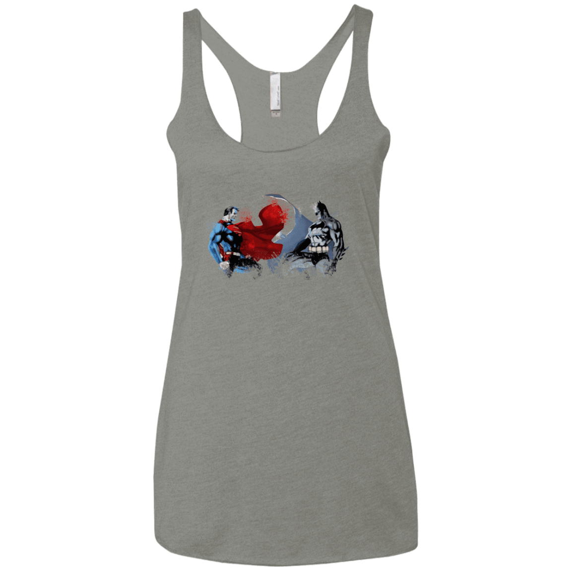 T-Shirts Venetian Grey / X-Small Batman vs Superman Women's Triblend Racerback Tank