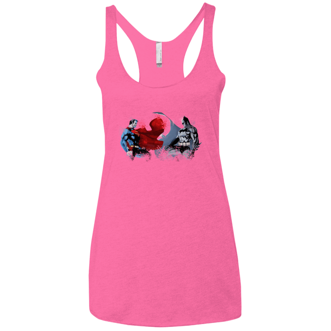 T-Shirts Vintage Pink / X-Small Batman vs Superman Women's Triblend Racerback Tank