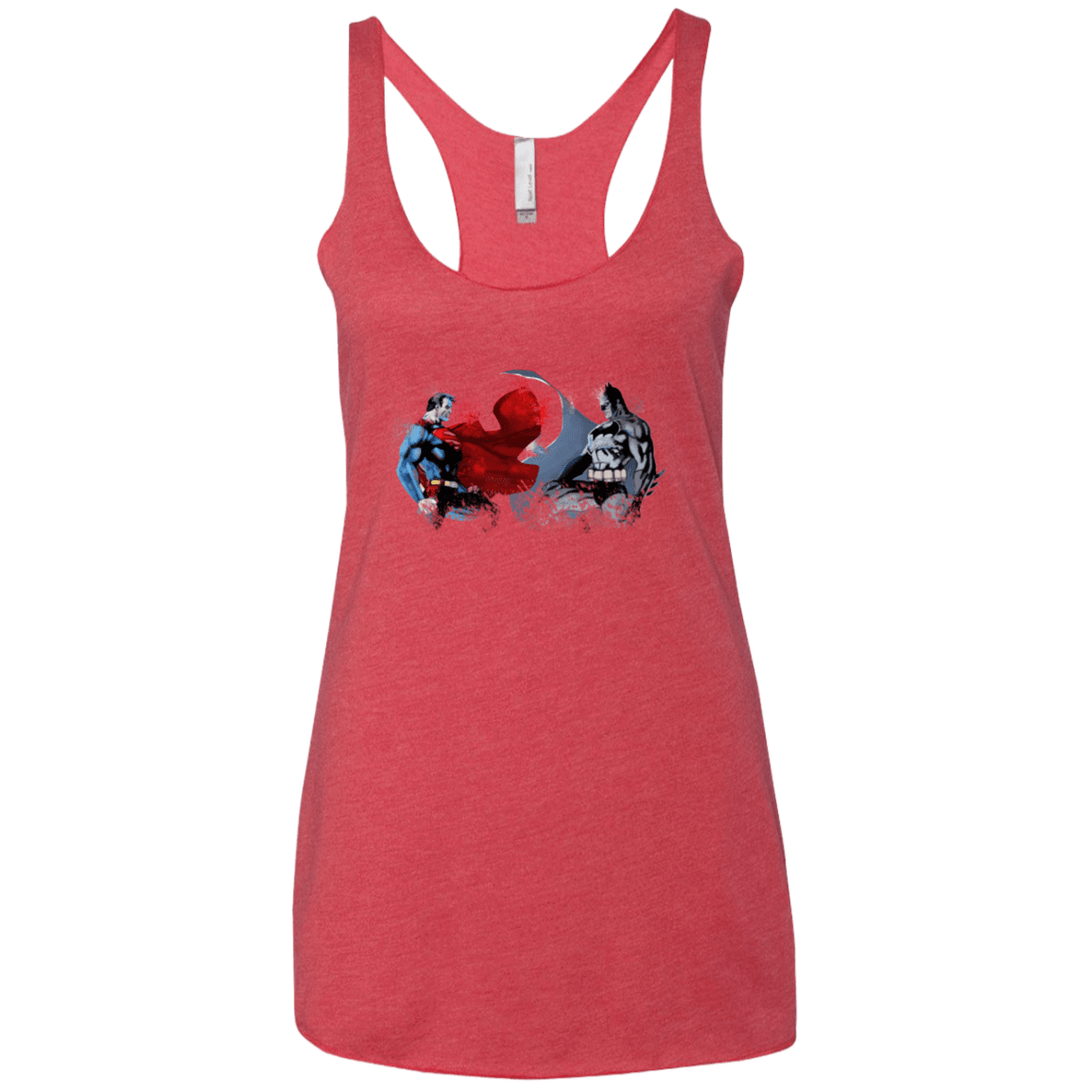T-Shirts Vintage Red / X-Small Batman vs Superman Women's Triblend Racerback Tank