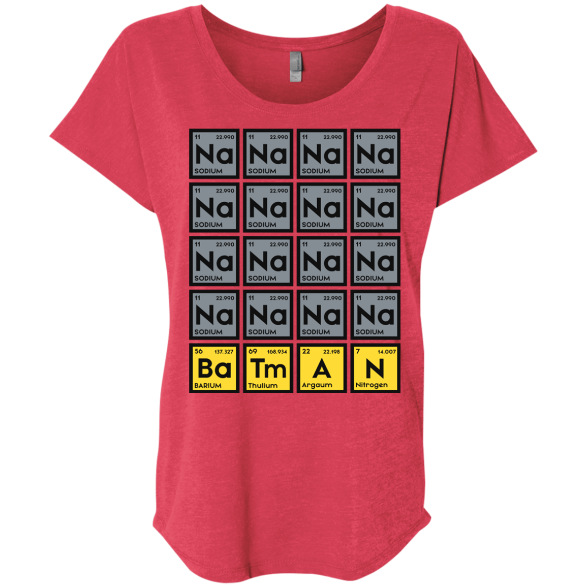 T-Shirts Vintage Red / X-Small Batmanium Triblend Dolman Sleeve