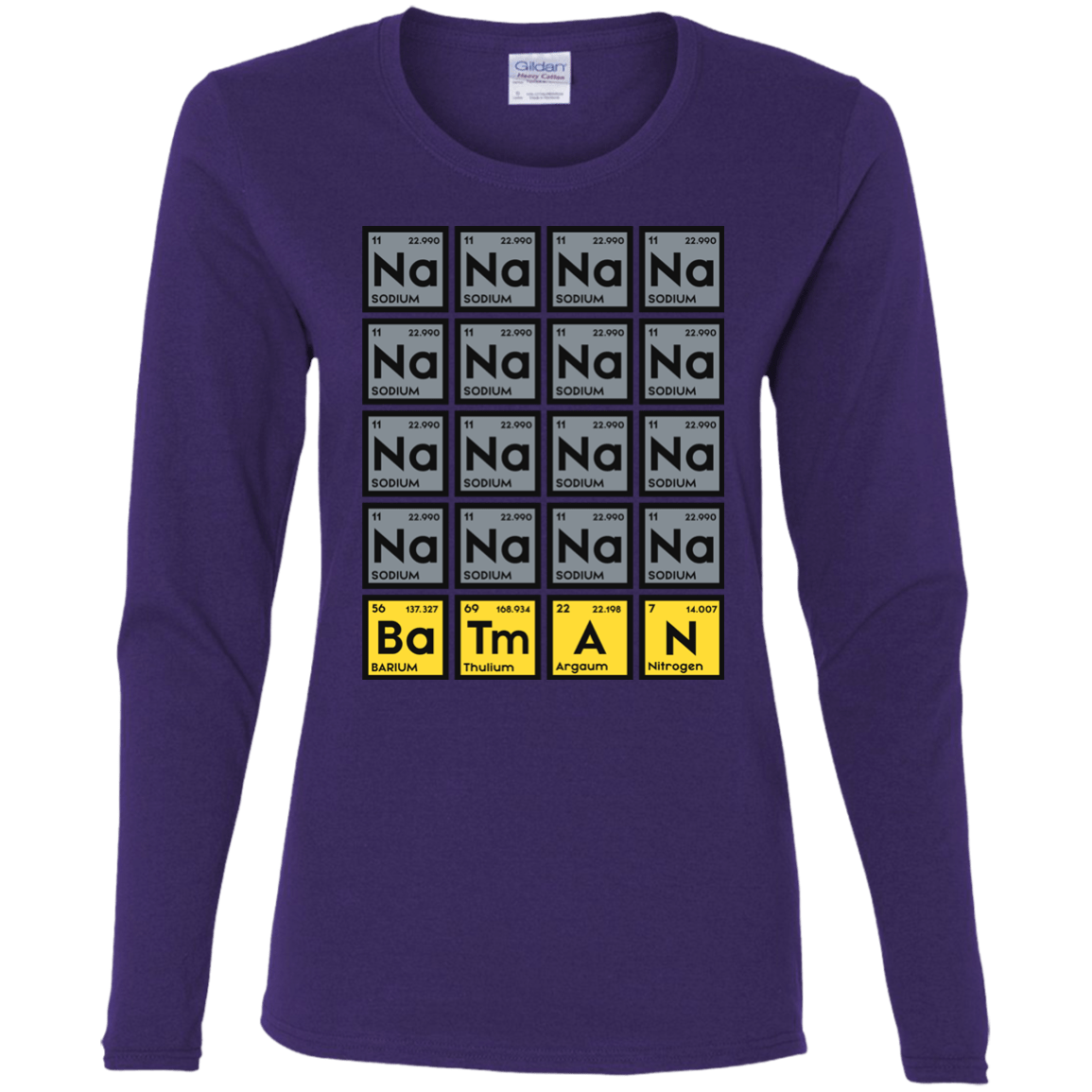 T-Shirts Purple / S Batmanium Women's Long Sleeve T-Shirt