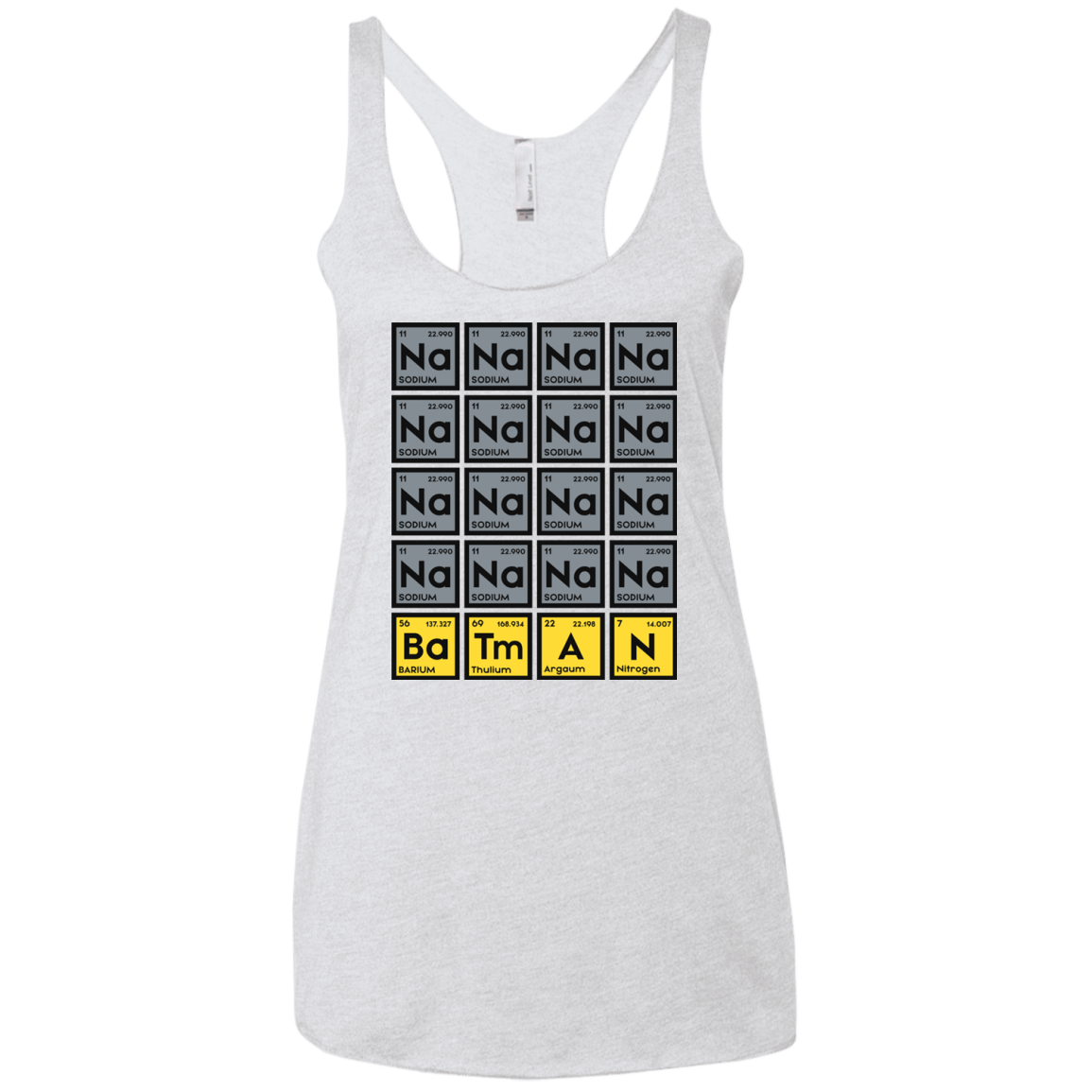 T-Shirts Heather White / X-Small Batmanium Women's Triblend Racerback Tank