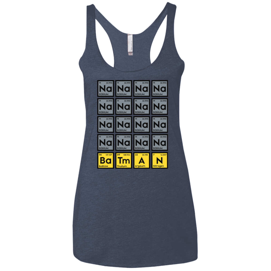 T-Shirts Vintage Navy / X-Small Batmanium Women's Triblend Racerback Tank