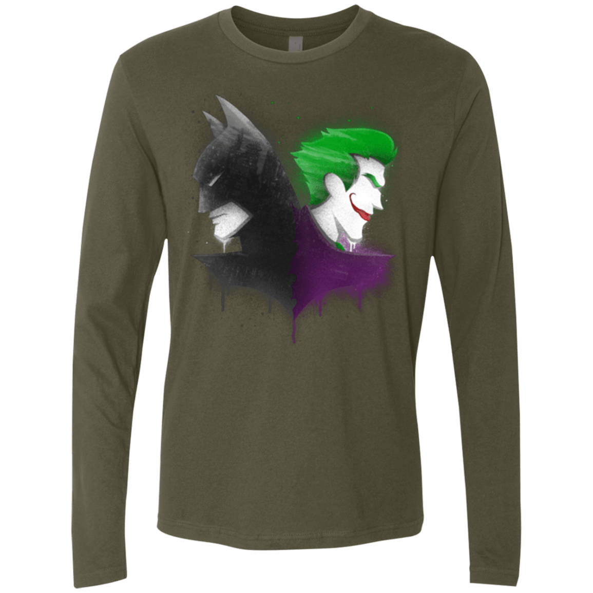 T-Shirts Military Green / Small Bats Men's Premium Long Sleeve
