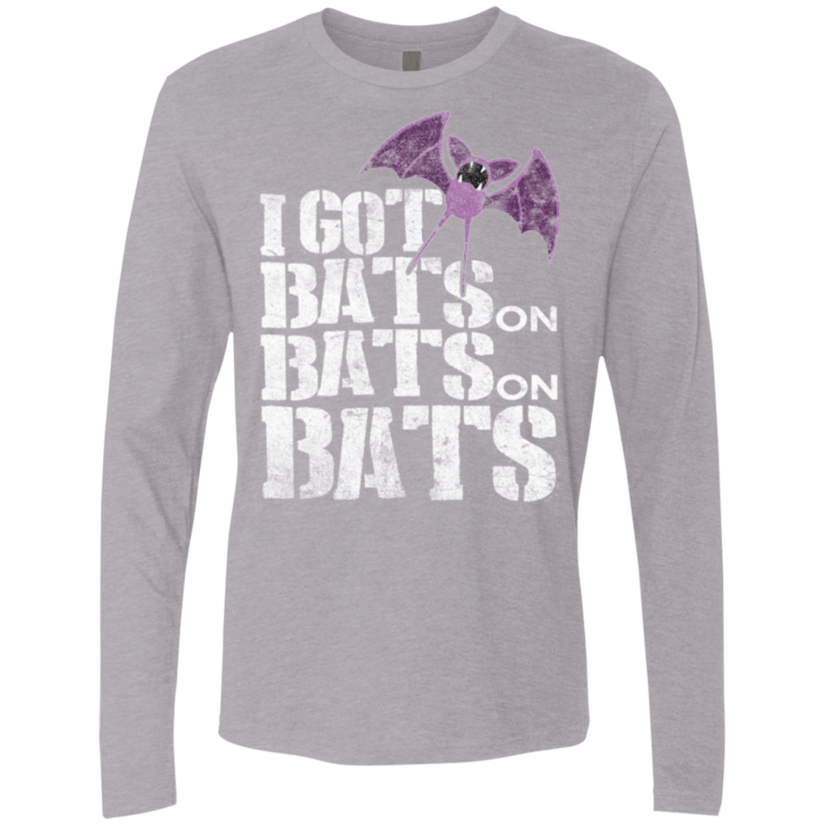 T-Shirts Heather Grey / Small Bats on Bats on Bats Men's Premium Long Sleeve