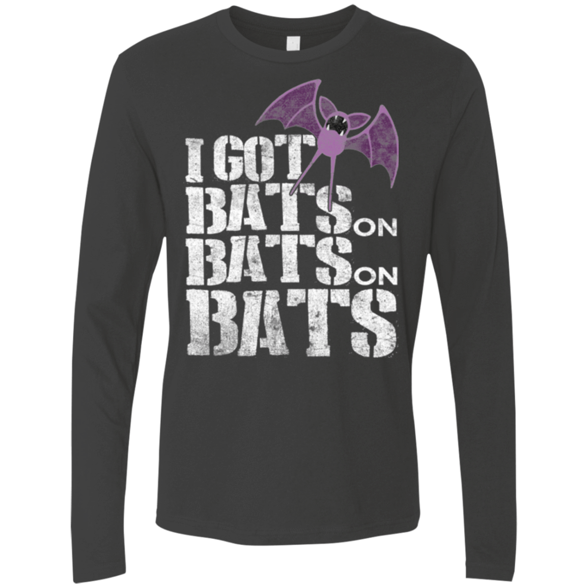 T-Shirts Heavy Metal / Small Bats on Bats on Bats Men's Premium Long Sleeve