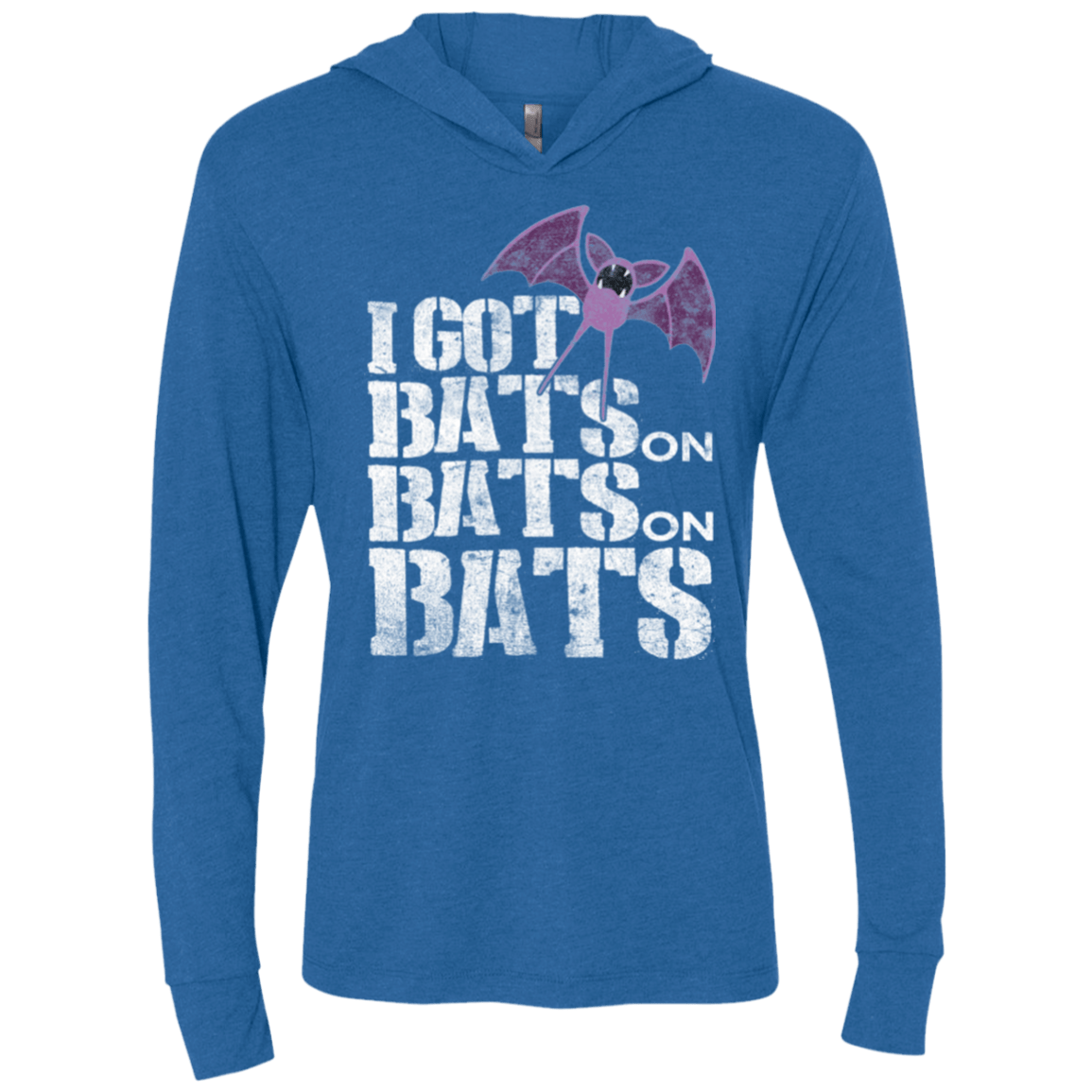 T-Shirts Vintage Royal / X-Small Bats on Bats on Bats Triblend Long Sleeve Hoodie Tee