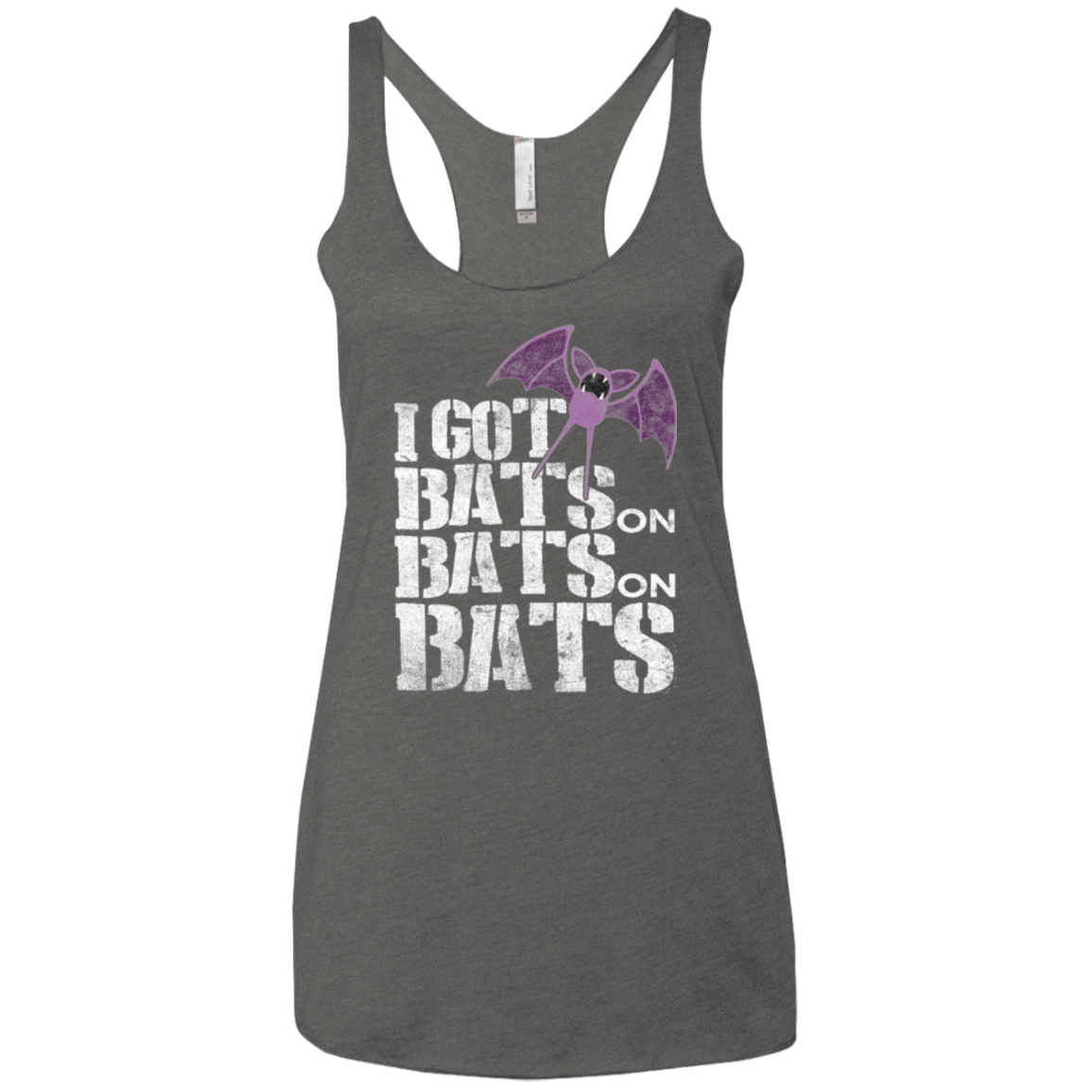 T-Shirts Premium Heather / X-Small Bats on Bats on Bats Women's Triblend Racerback Tank