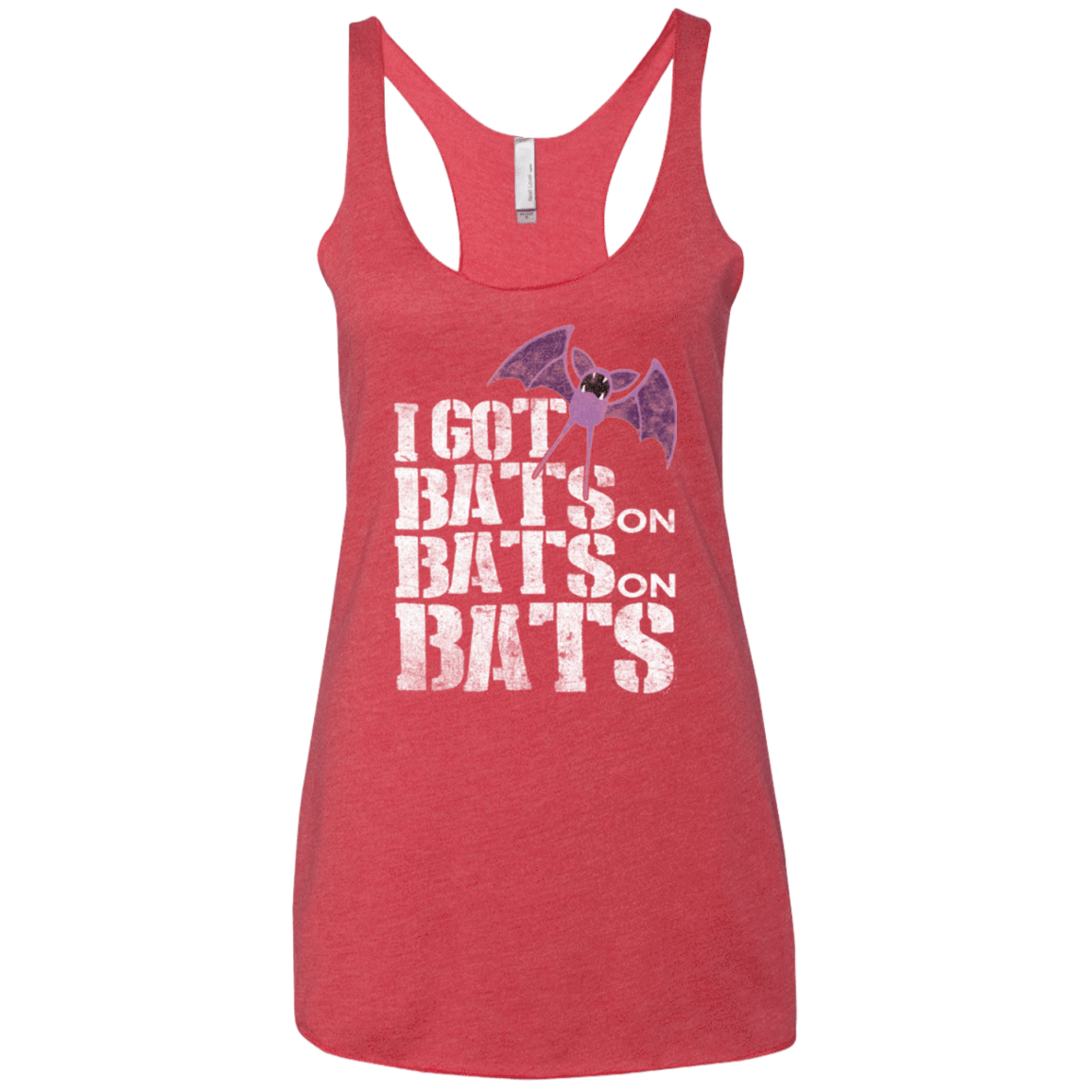 T-Shirts Vintage Red / X-Small Bats on Bats on Bats Women's Triblend Racerback Tank