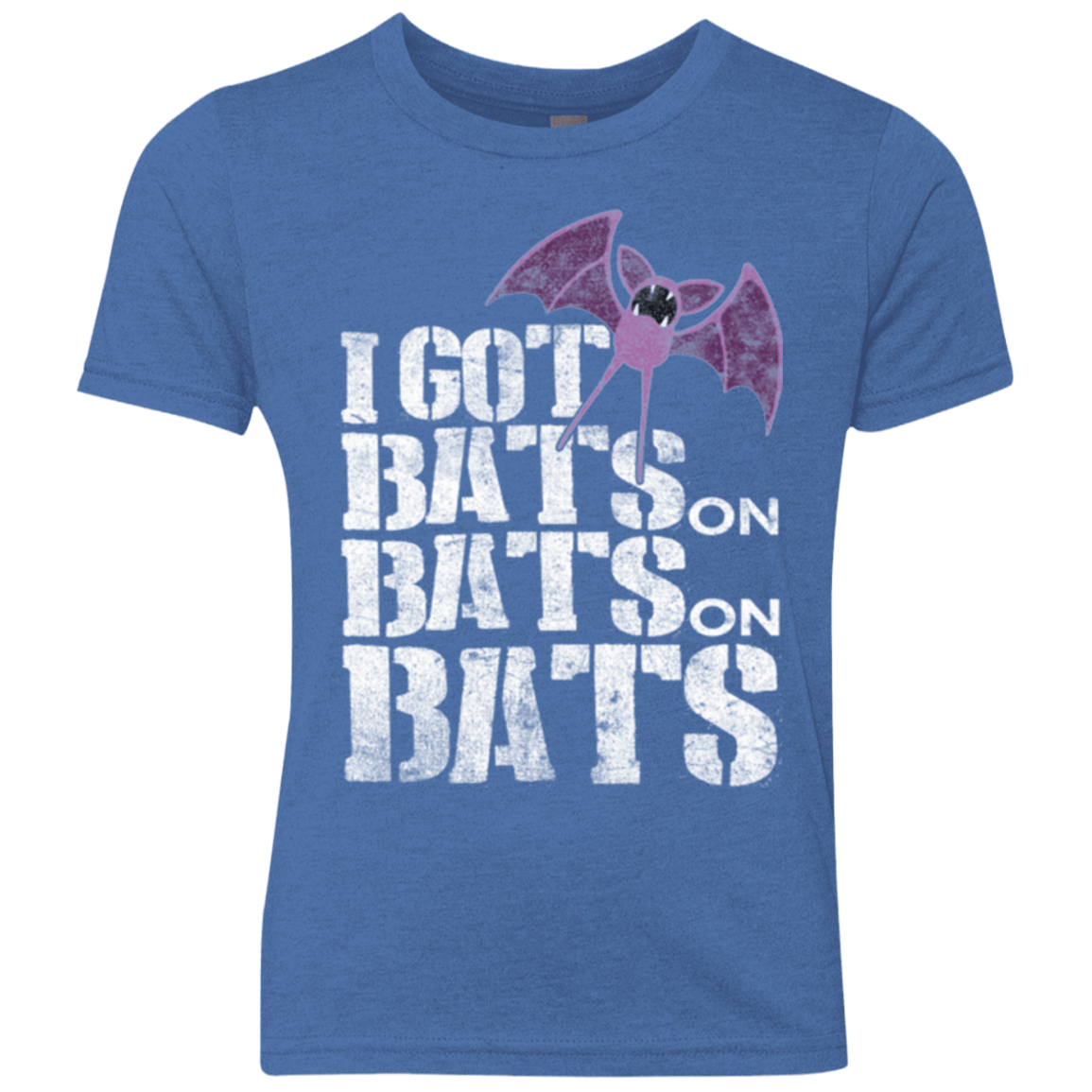 T-Shirts Vintage Royal / YXS Bats on Bats on Bats Youth Triblend T-Shirt