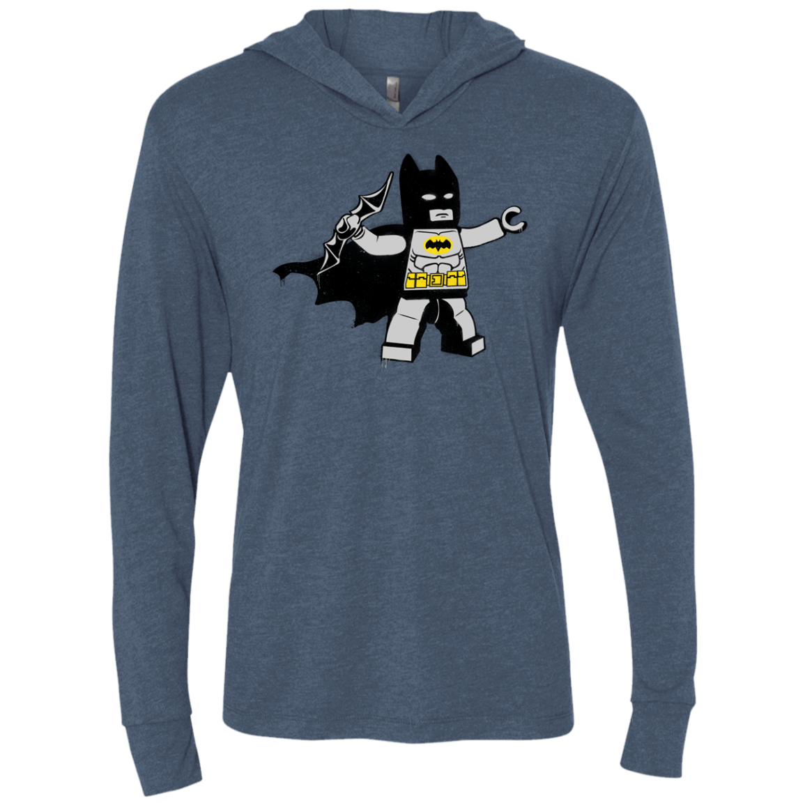 T-Shirts Indigo / X-Small Batsy Lego Triblend Long Sleeve Hoodie Tee