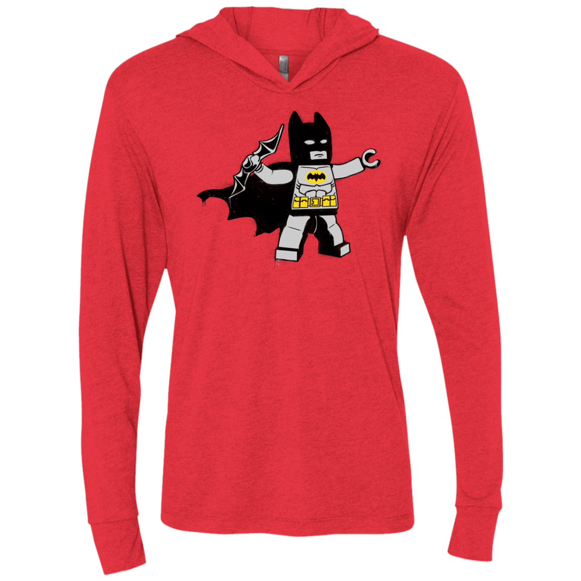 T-Shirts Vintage Red / X-Small Batsy Lego Triblend Long Sleeve Hoodie Tee