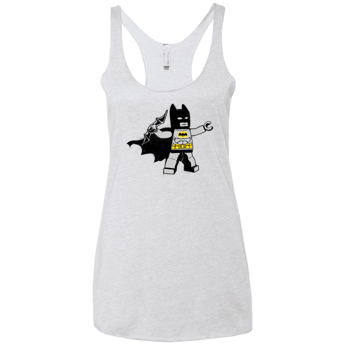 T-Shirts Heather White / X-Small Batsy Lego Women's Triblend Racerback Tank