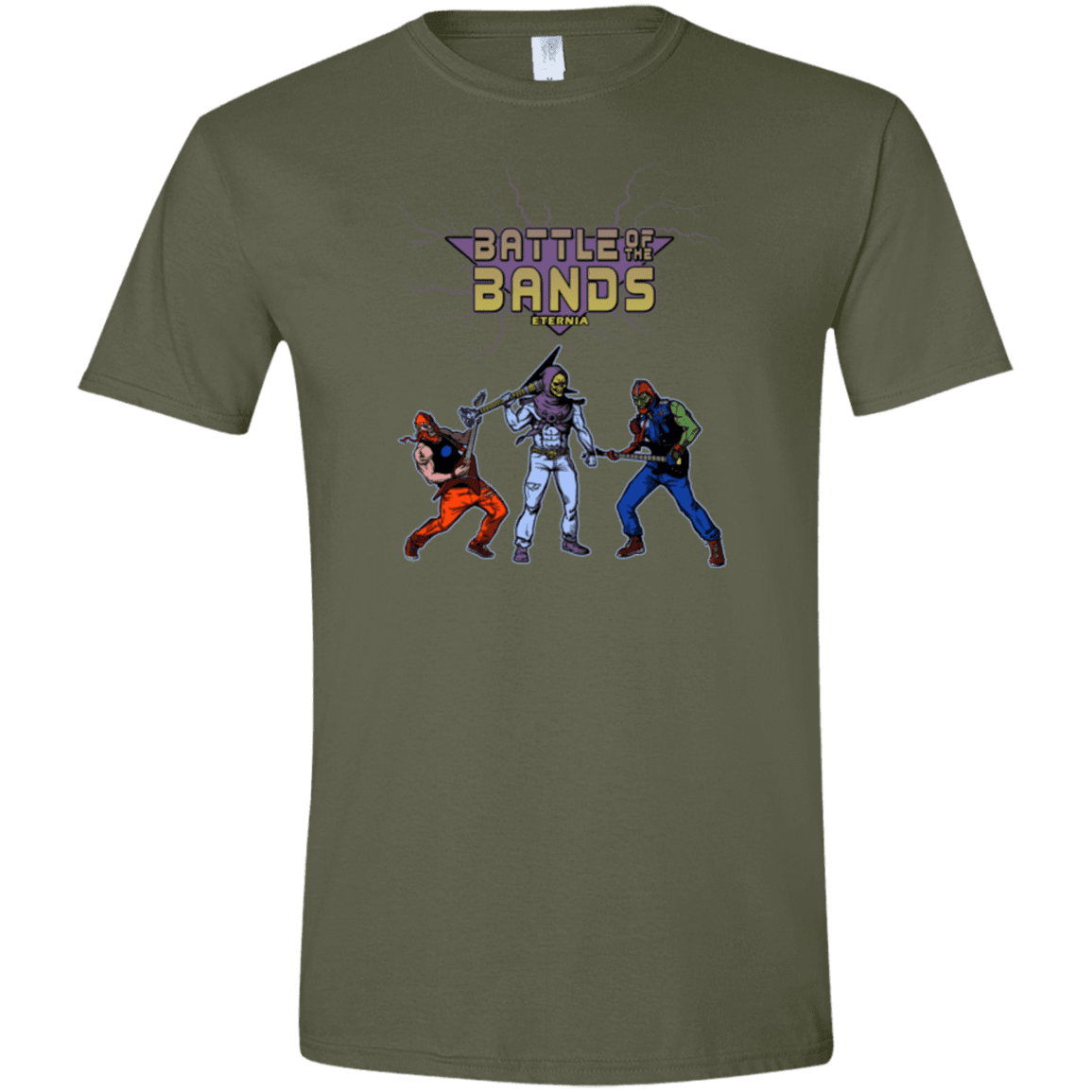 T-Shirts Military Green / S Battle Of The Bands Men's Semi-Fitted Softstyle