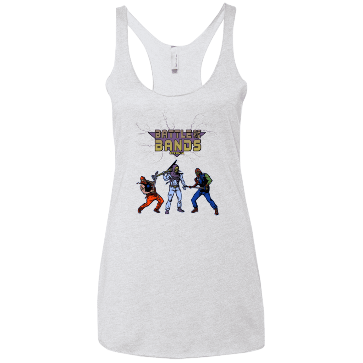 T-Shirts Heather White / X-Small Battle Of The Bands Women's Triblend Racerback Tank