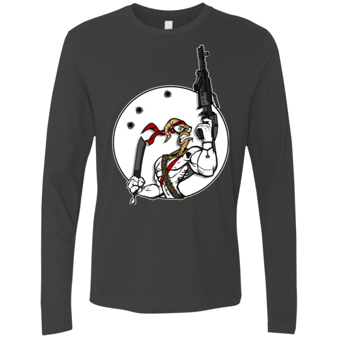 T-Shirts Heavy Metal / S Battle Worm Men's Premium Long Sleeve