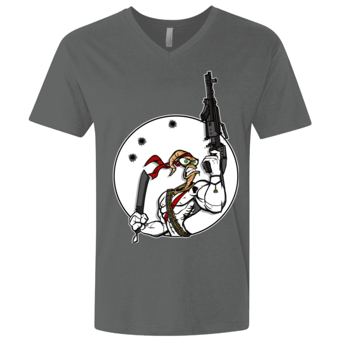 T-Shirts Heavy Metal / X-Small Battle Worm Men's Premium V-Neck