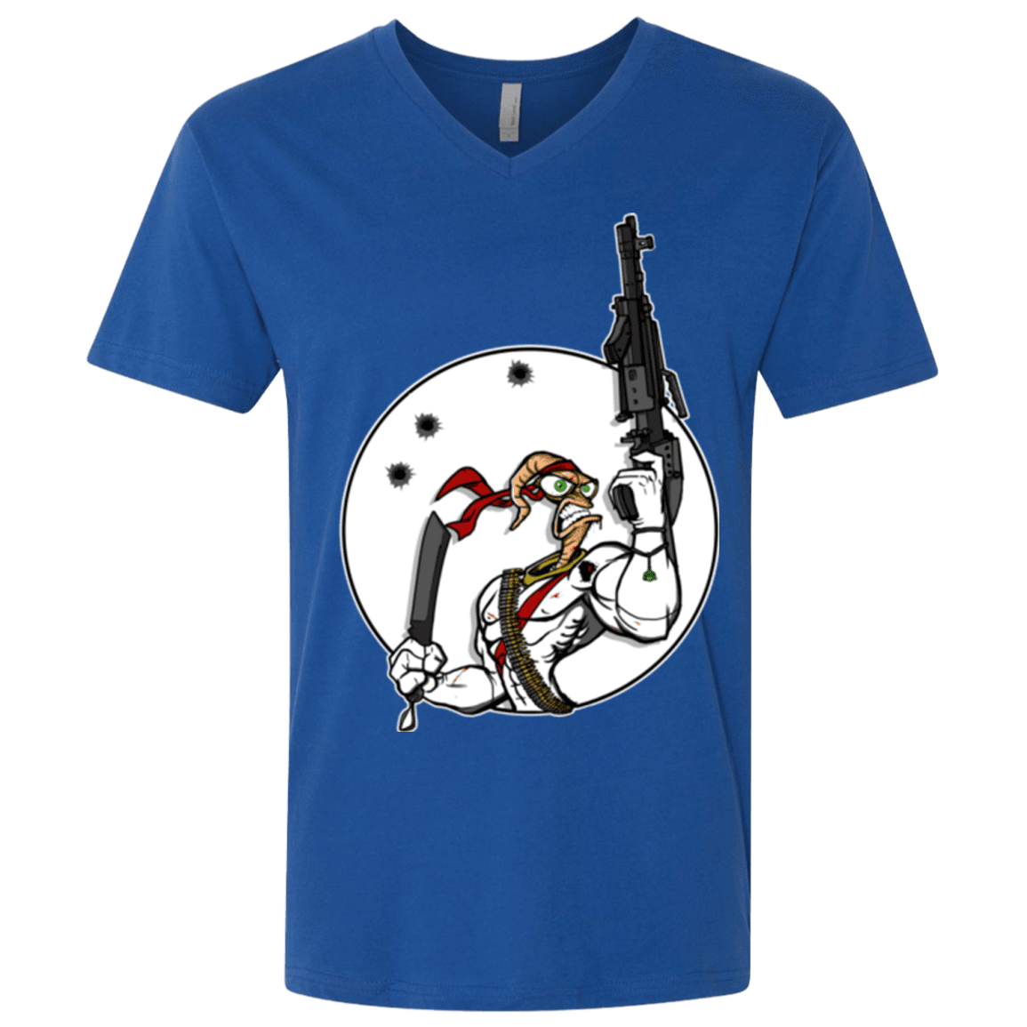 T-Shirts Royal / X-Small Battle Worm Men's Premium V-Neck