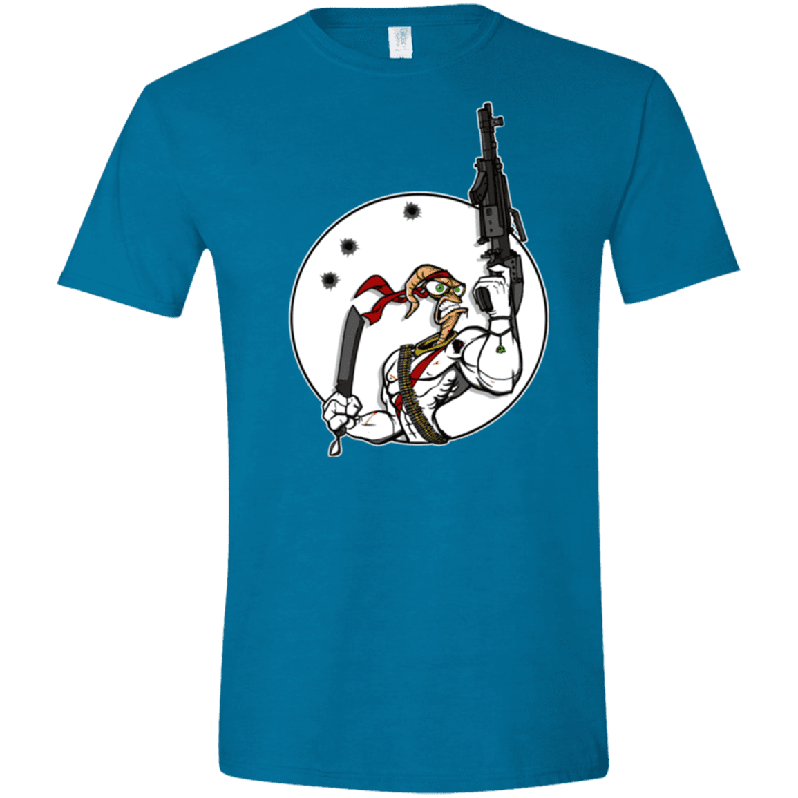 T-Shirts Antique Sapphire / S Battle Worm Men's Semi-Fitted Softstyle