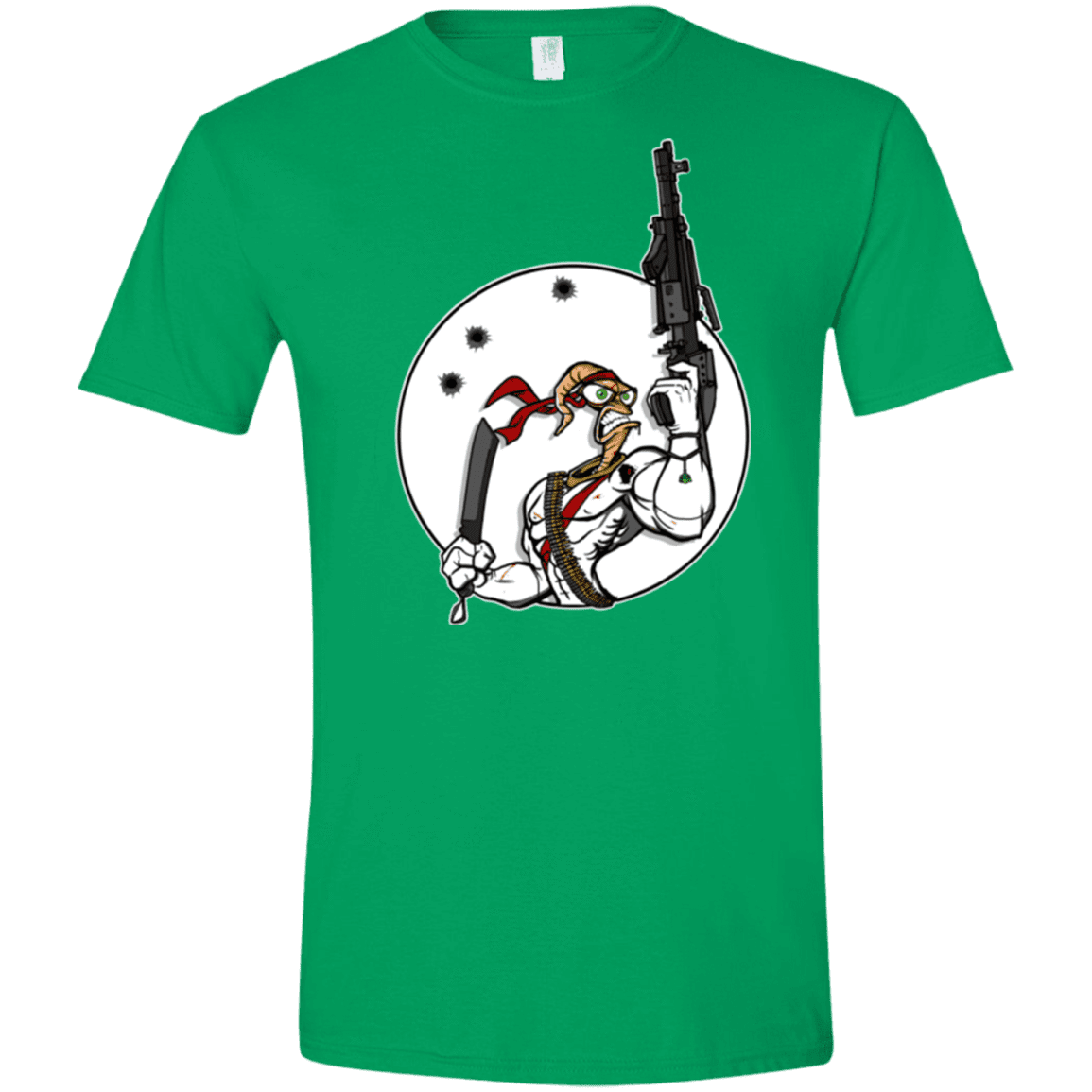 T-Shirts Irish Green / S Battle Worm Men's Semi-Fitted Softstyle